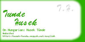 tunde husek business card